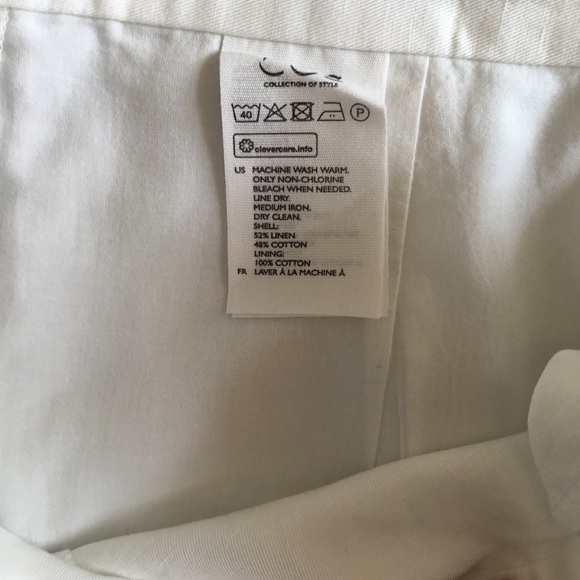 COS White Linen Wrap-over Skirt Shorts 10 - Picture 4 of 10